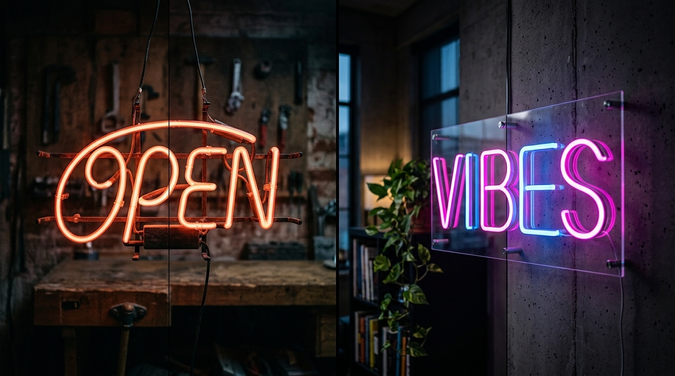 Real Glass Neon vs LED Neon: An Honest Comparison From an LED Neon Workshop